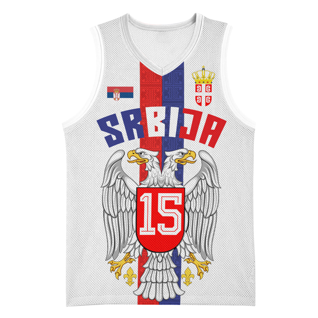 Custom Photo Serbia Basketball Jersey Coat Of Arms Srbija Eagle