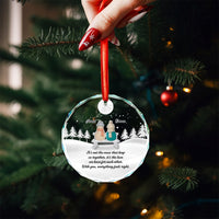 Custom Couple Names Sea Glass Crystal Glass Ornament Romantic Christmas - Wonder Print Shop