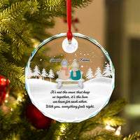 Custom Couple Names Sea Glass Crystal Glass Ornament Romantic Christmas - Wonder Print Shop