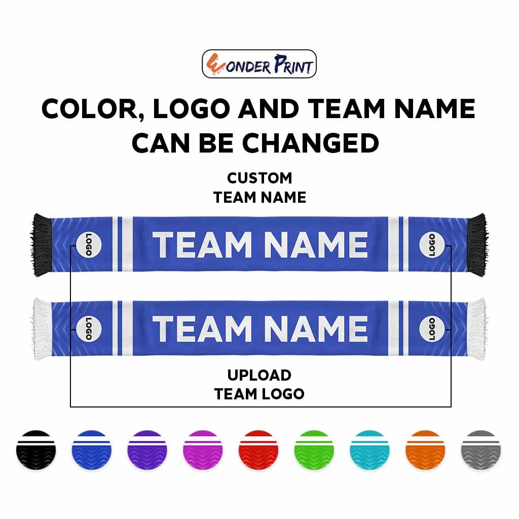 Custom Team Name Soccer Scarf Football Fan Design