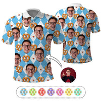 Custom Face Photo Cheerful Oktoberfest Polo Shirt Funny Style