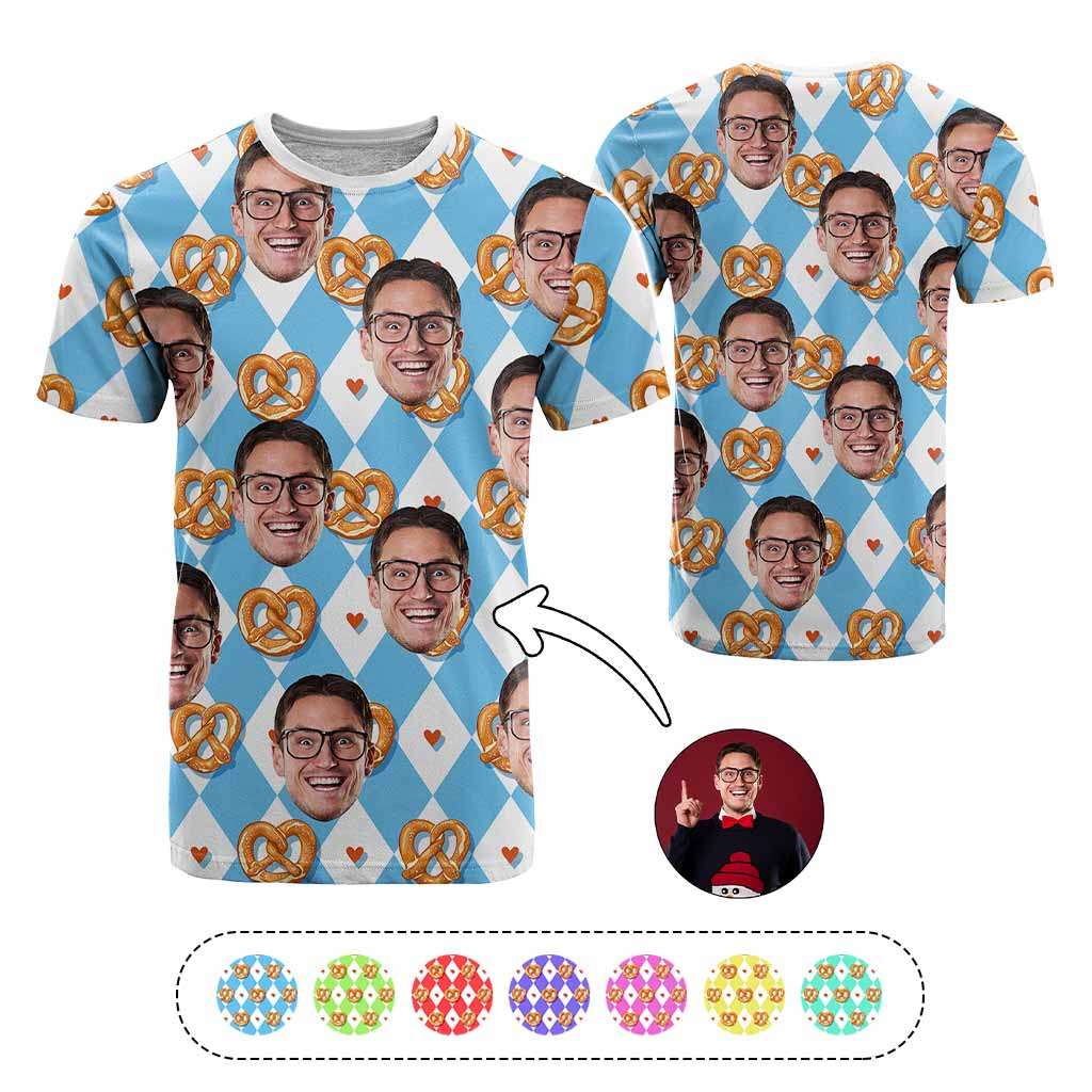 Custom Face Photo Cheerful Oktoberfest T shirt Funny Style