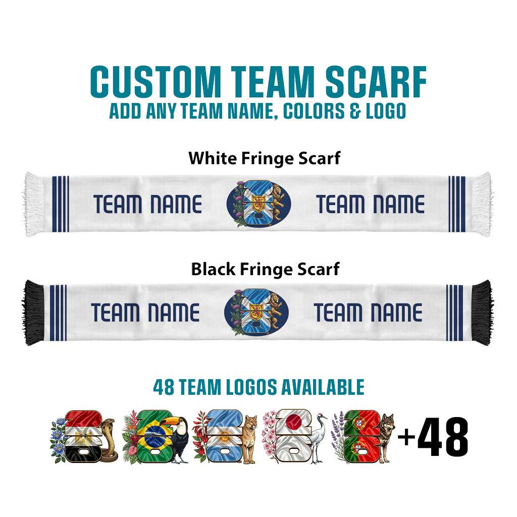 Custom Team Name and Logo Football Soccer Scarf National Pride Culture