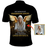Custom Photo Dad Mom Your Life Was A Blessing Memorial Polo Shirt