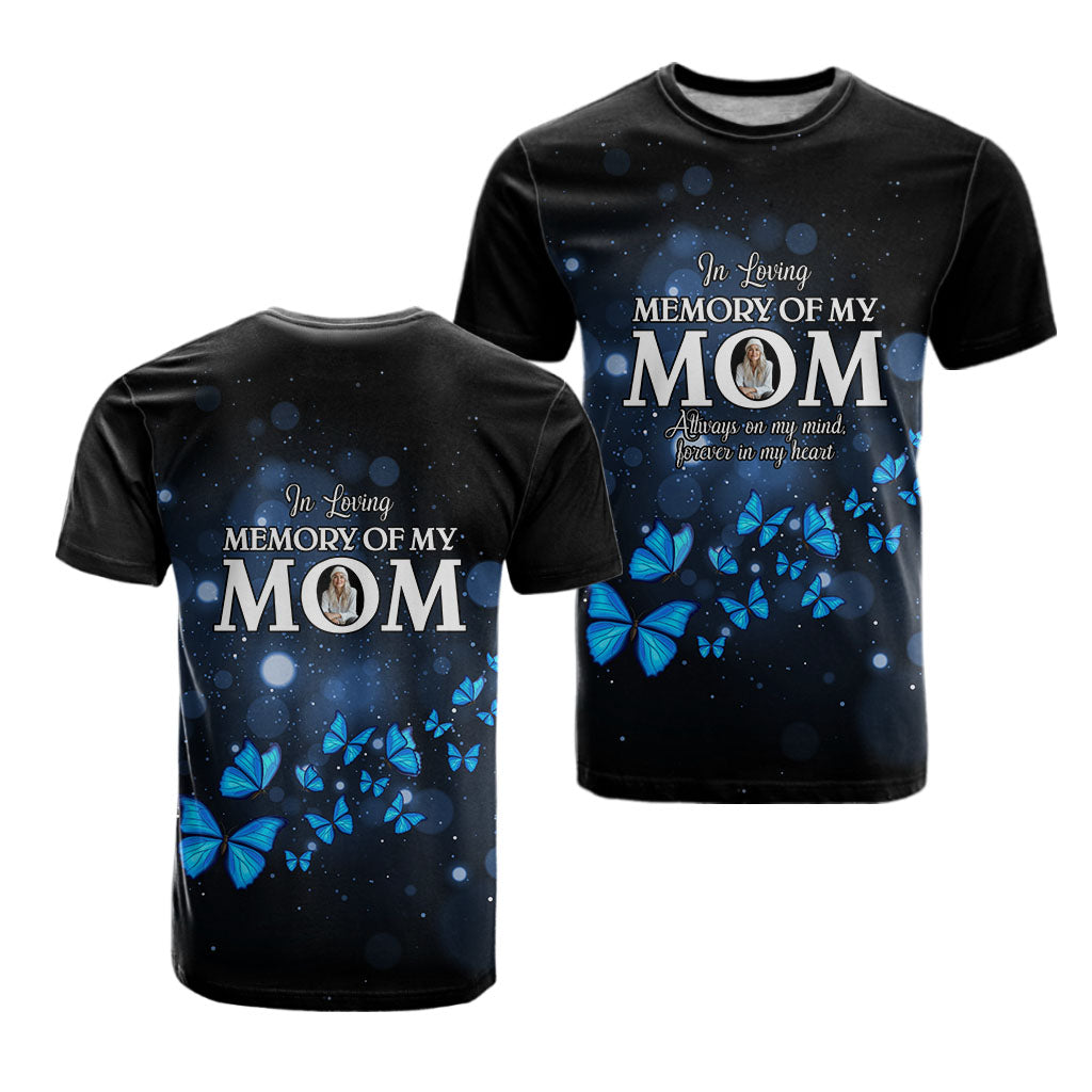 In Memory of Mom Custom Photo Forever in My Heart T shirt