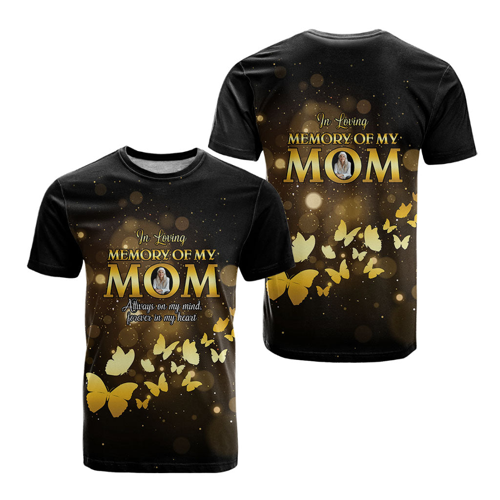 In Memory of Mom Custom Photo Forever in My Heart T shirt