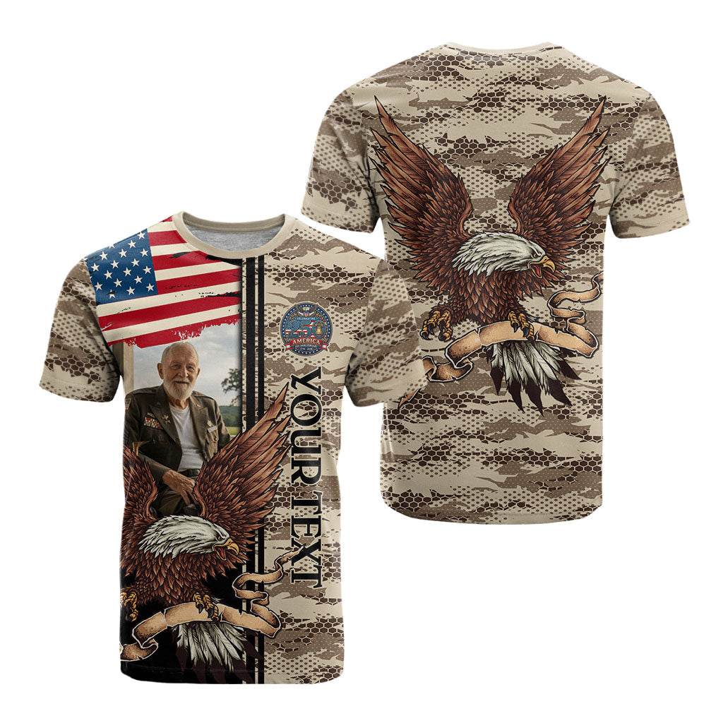 In Loving Memory Custom Photo T shirt America Patriotic Semiquincentennial Tribute