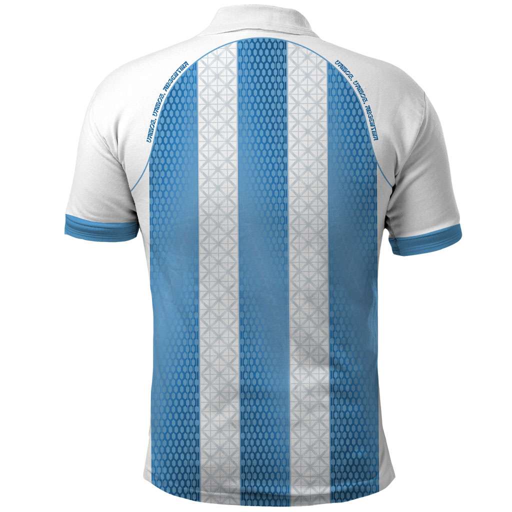 Custom Photo Name Argentina Polo Shirt Football Albiceleste Fan