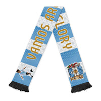 Custom Photo Name Argentina Soccer Scarf Football Albiceleste Fan