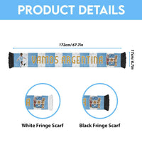 Custom Photo Name Argentina Soccer Scarf Football Albiceleste Fan