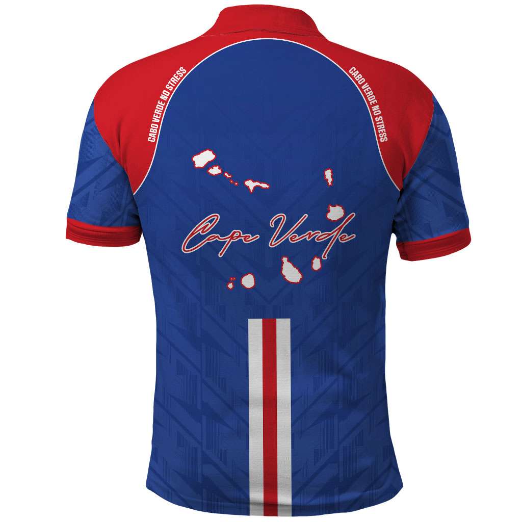 Custom Photo Name Cape Verde Polo Shirt Atlantic Stars - Football 2026 Supporter