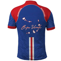 Custom Photo Name Cape Verde Polo Shirt Atlantic Stars - Football 2026 Supporter