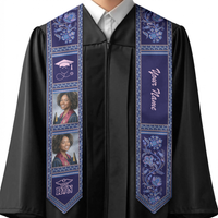 Black Nurse Pride RN 2026 Kente Pattern Custom Class Year Graduation Stole CTM09