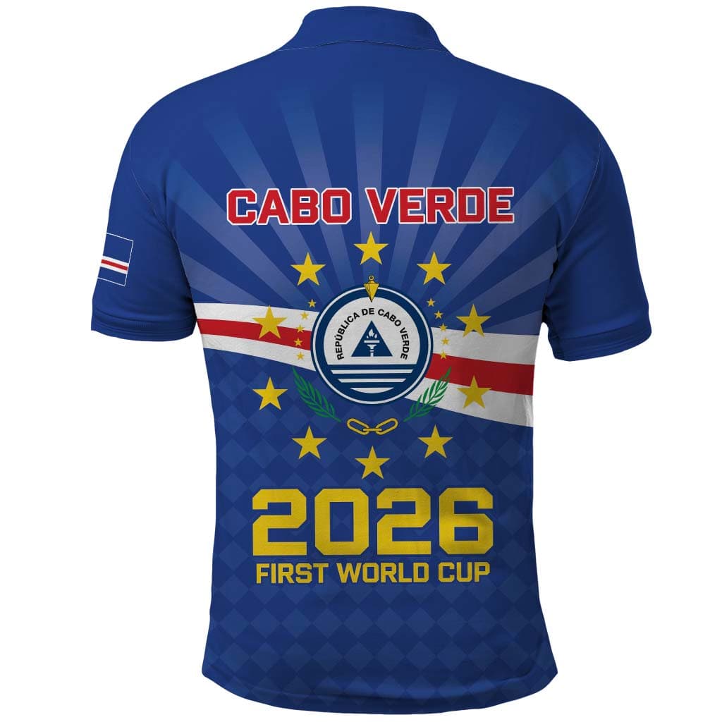 Custom Photo Name Cabo Verde Polo Shirt First Time History Football Supporter