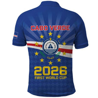 Custom Photo Name Cabo Verde Polo Shirt First Time History Football Supporter