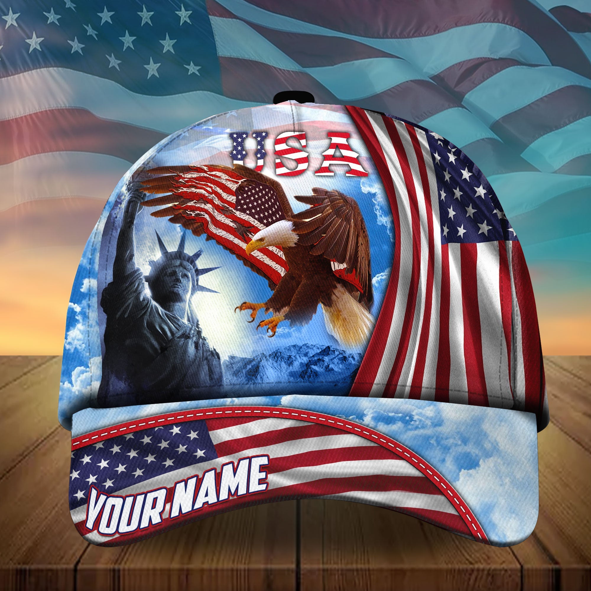 Premium Unique US Eagle Patriotic Hats Personalized