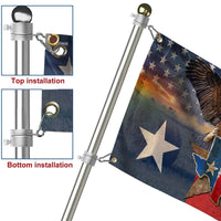 Personalized Texas Map Eagle Hanging Grommet Flag