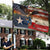 Personalized Texas Map Eagle Hanging Grommet Flag