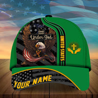 Personalized Multicolored One Nation Under God Eagle Patriot Cap