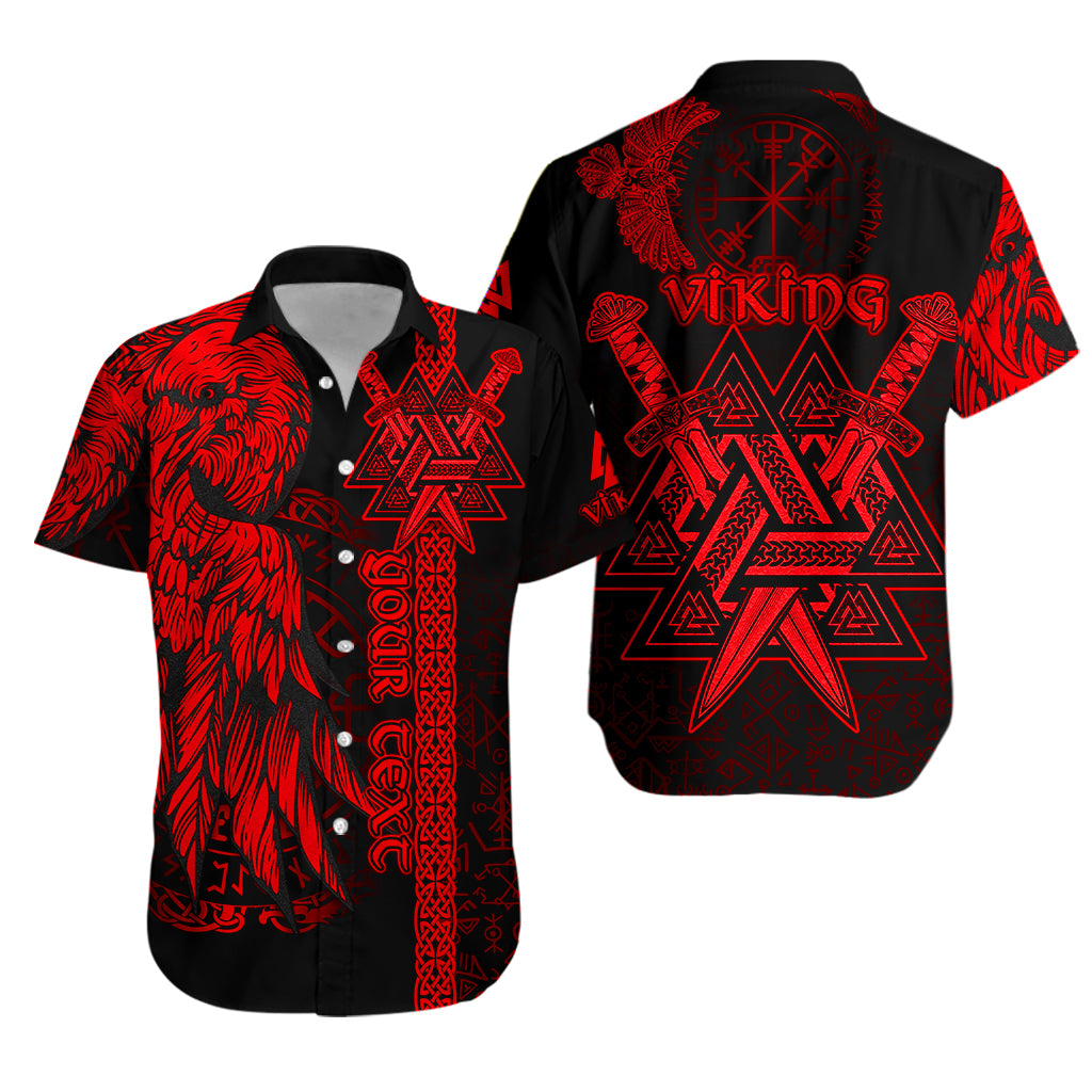 custom-viking-hawaiian-shirt-valknut-raven-symbol-celtic-vegvisir-red-color