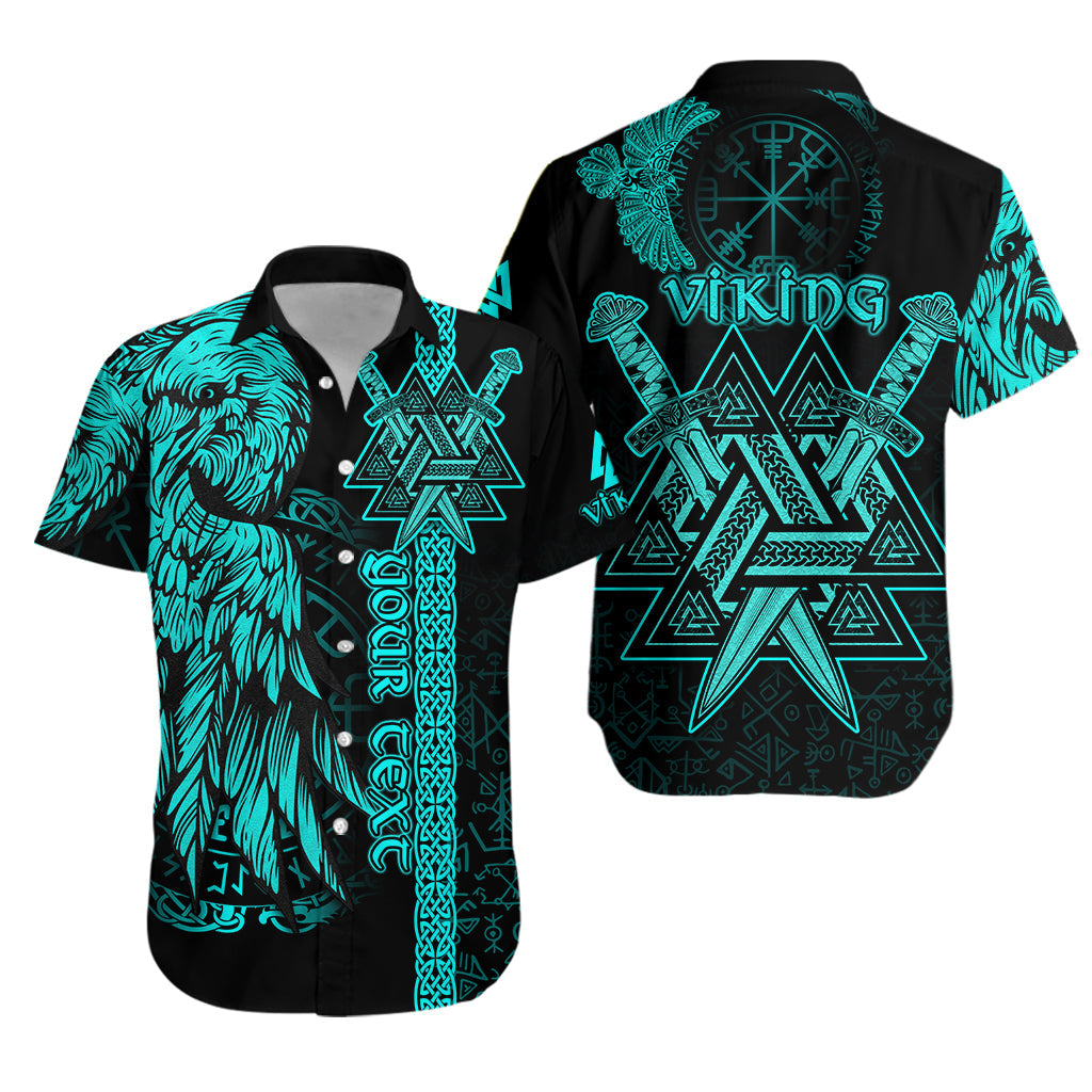 custom-viking-hawaiian-shirt-valknut-raven-symbol-celtic-vegvisir-cyan-color