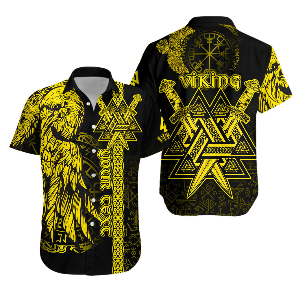 custom-viking-hawaiian-shirt-valknut-raven-symbol-celtic-vegvisir-yellow-color
