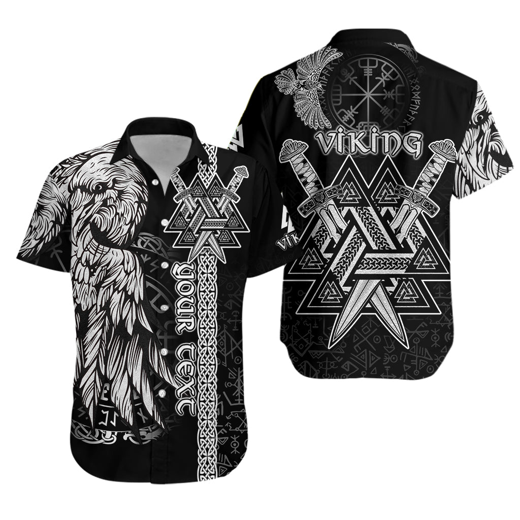 custom-viking-hawaiian-shirt-valknut-raven-symbol-celtic-vegvisir-black-color
