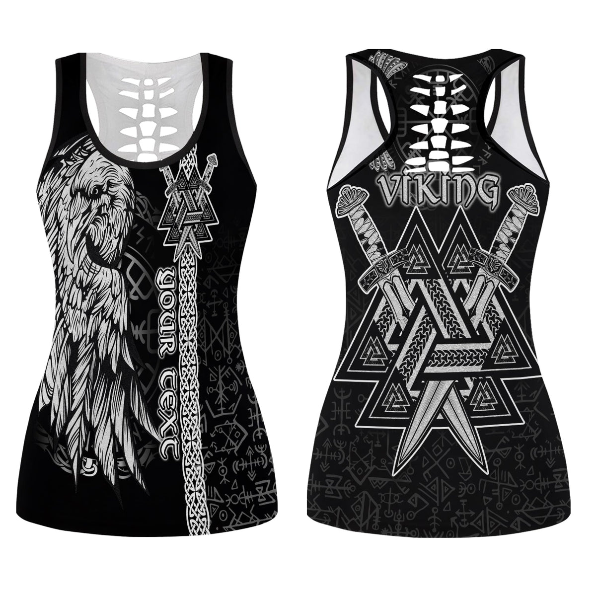 custom-viking-combo-hollow-tank-top-and-leggings-valknut-raven-symbol-celtic-vegvisir-black-color