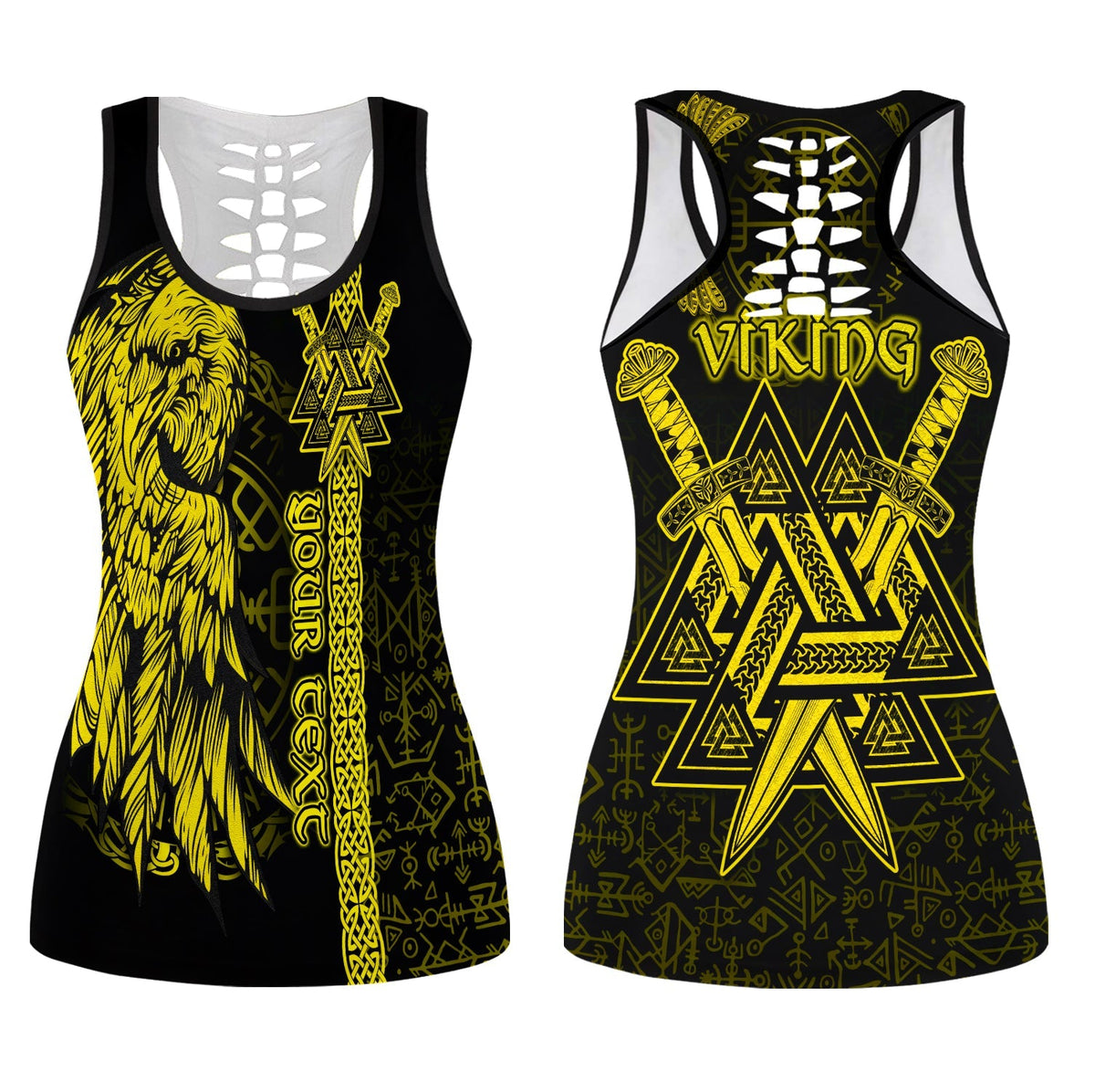 custom-viking-combo-hollow-tank-top-and-leggings-valknut-raven-symbol-celtic-vegvisir-yellow-color
