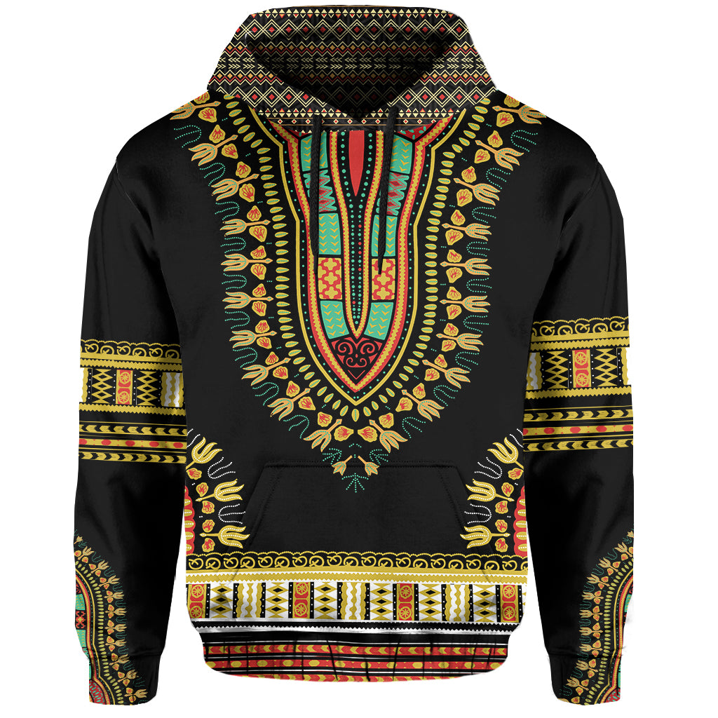 African Hoodie Colorful Dashiki Zip Hoodie - Wonder Print Shop