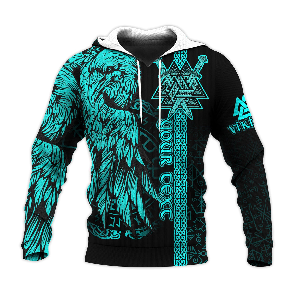 custom-viking-hoodie-valknut-raven-symbol-celtic-vegvisir-cyan-color