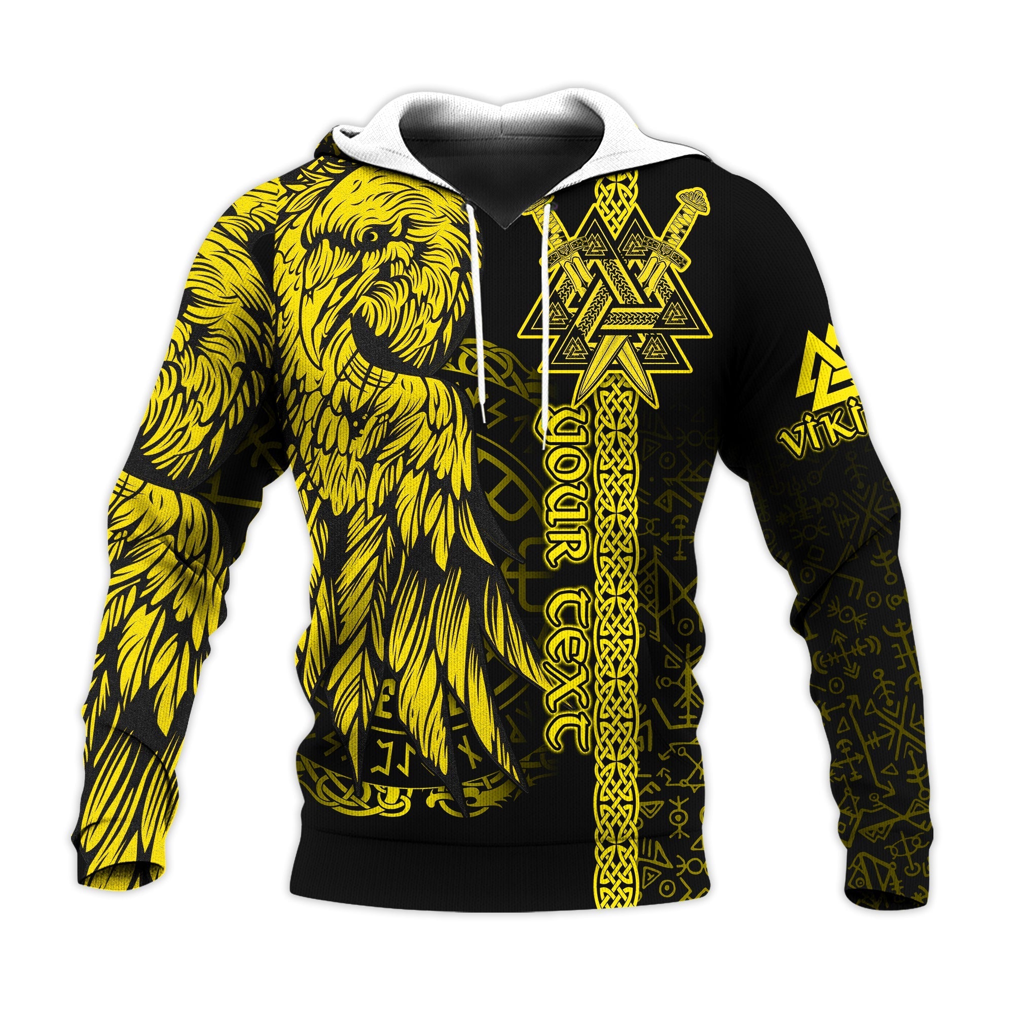 custom-viking-hoodie-valknut-raven-symbol-celtic-vegvisir-yellow-color