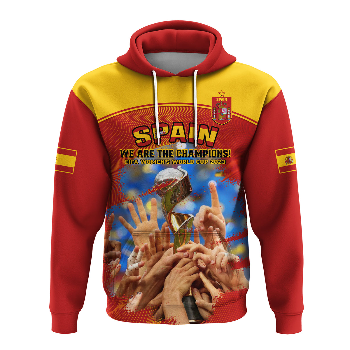 Spain Football Hoodie La Roja 2023 World Cup Champions Proud - Wonder Print Shop
