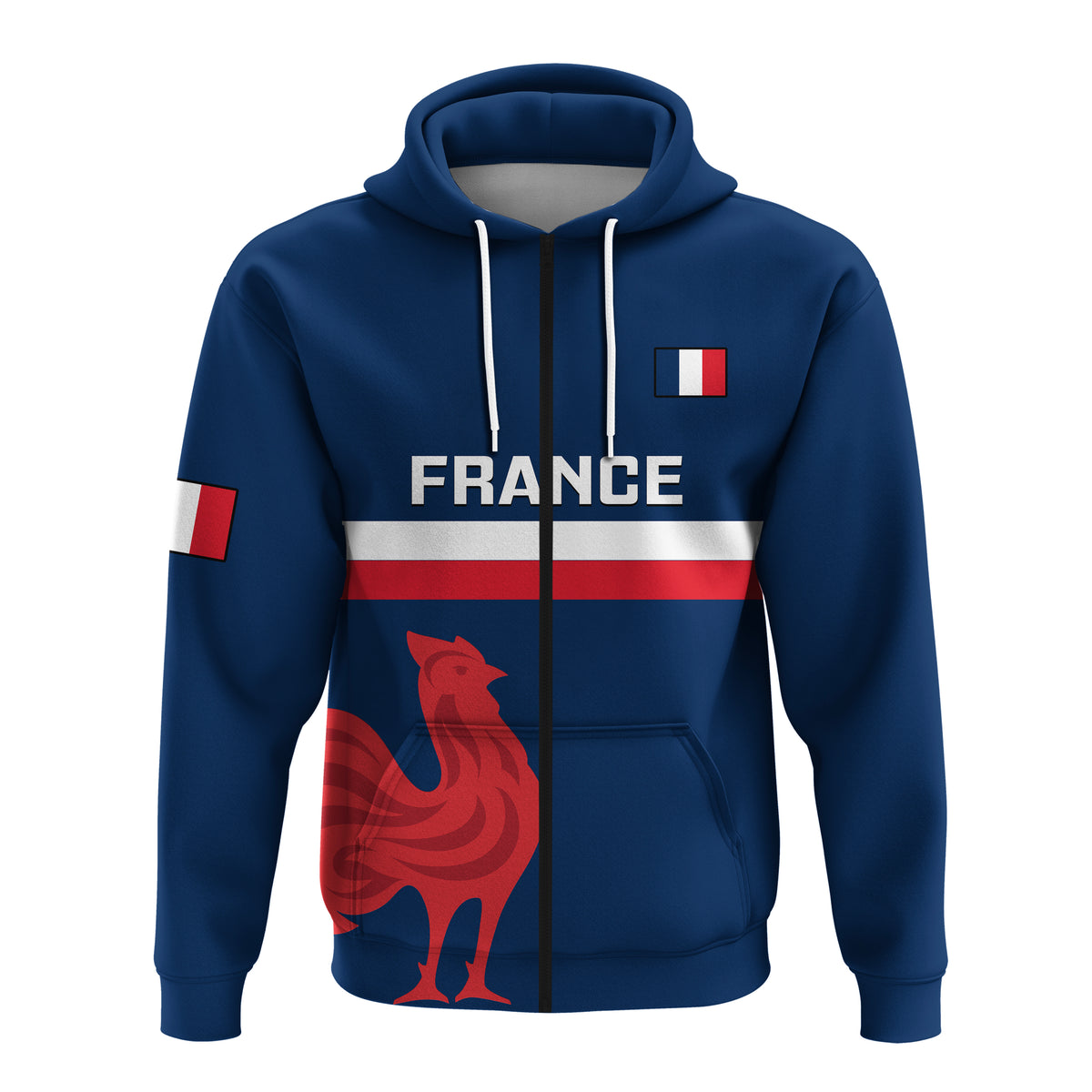Personalised France Rugby Hoodie 2023 Allez Les Bleus World Cup - Wonder Print Shop