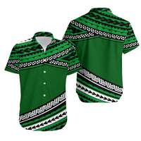Polynesian Matching Outfits For Couples Combo Dress Simple Green LT6 - Wonder Print Shop