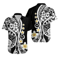 Plumeria Polynesian Matching Outfits For Couples Combo Dress And Shirt Trending Black LT6 - Wonder Print Shop