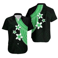 Polynesian Combo Dress And Shirt With Plumeria Flower Green LT6 - Wonder Print Shop