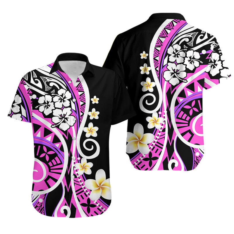 Plumeria Polynesian Matching Outfits For Couples Combo Dress And Shirt Trending Pink LT6 - Wonder Print Shop