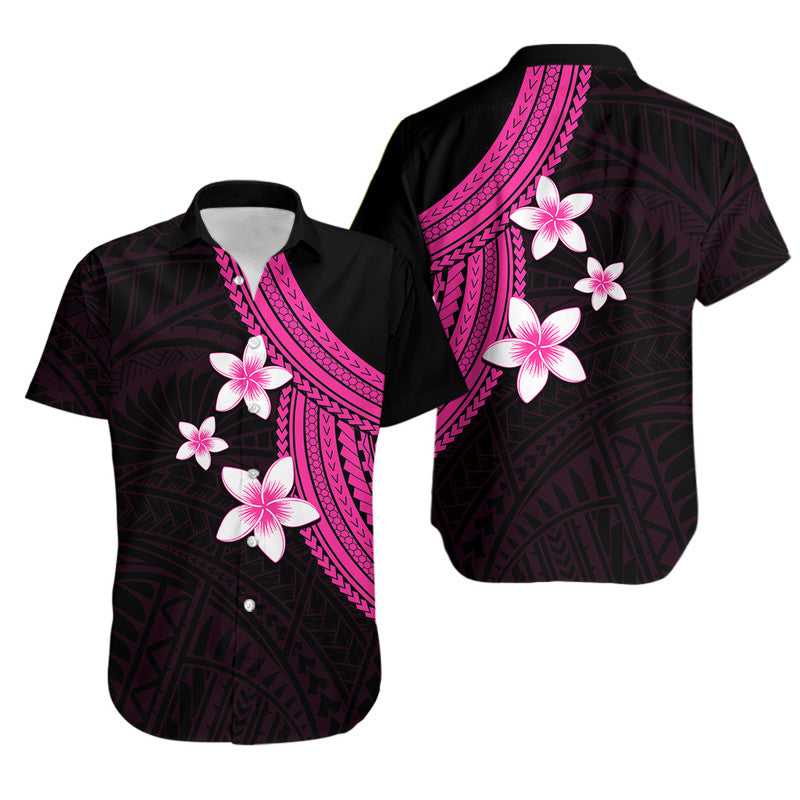 Polynesian Combo Dress And Shirt With Plumeria Flower Pink LT6 - Wonder Print Shop