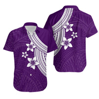 Polynesian Combo Dress And Shirt With Plumeria Flower Purple LT6 - Wonder Print Shop