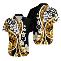 Plumeria Polynesian Matching Outfits For Couples Combo Dress And Shirt Trending Gold LT6 - Wonder Print Shop