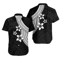 Polynesian Combo Dress And Shirt With Plumeria Flower White LT6 - Wonder Print Shop