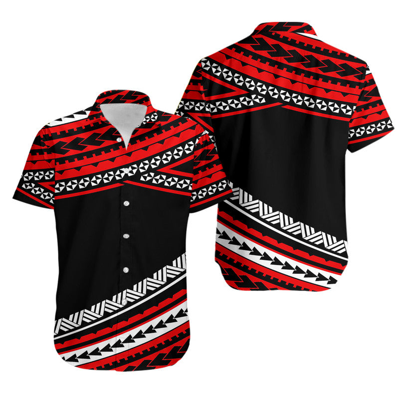 Polynesian Hawaiian Shirt Simple Red LT6 - Wonder Print Shop
