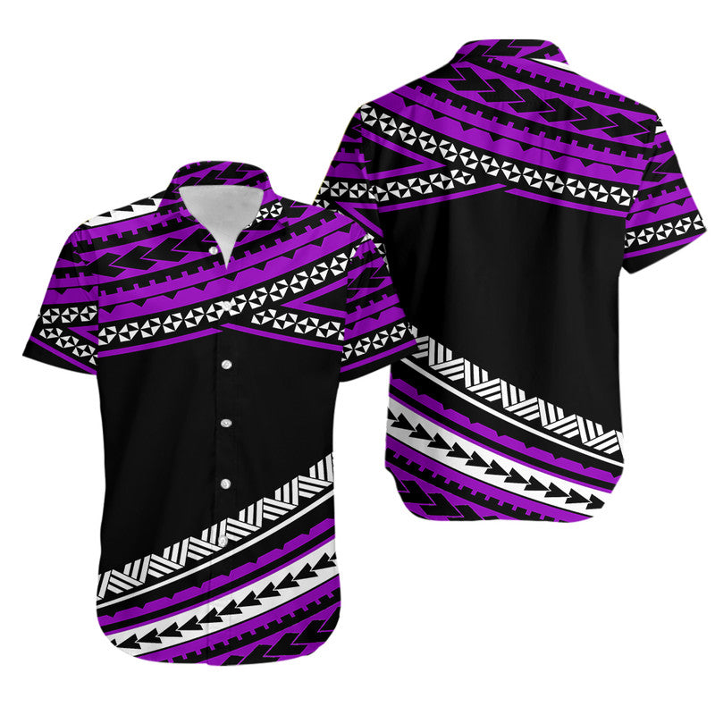 Polynesian Hawaiian Shirt Simple Purple No.1 LT6 - Wonder Print Shop
