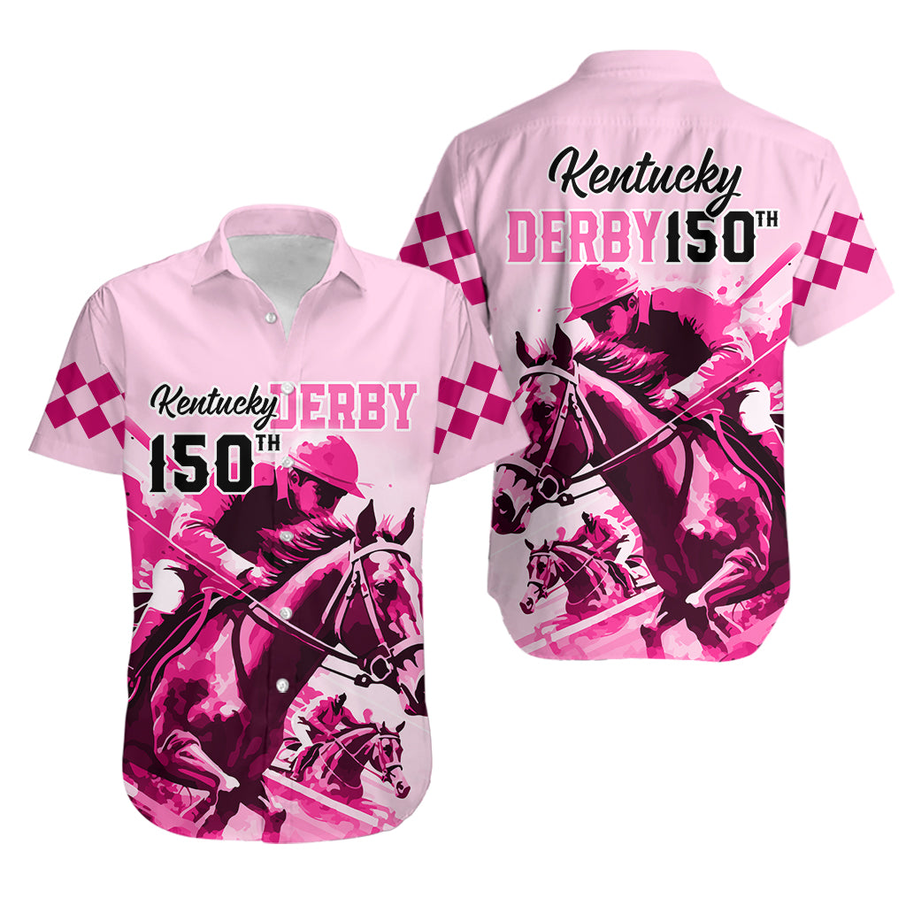2024 Kentucky Horse Racing Hawaiian Shirt 150th Anniversary Arty Pink Style LT9