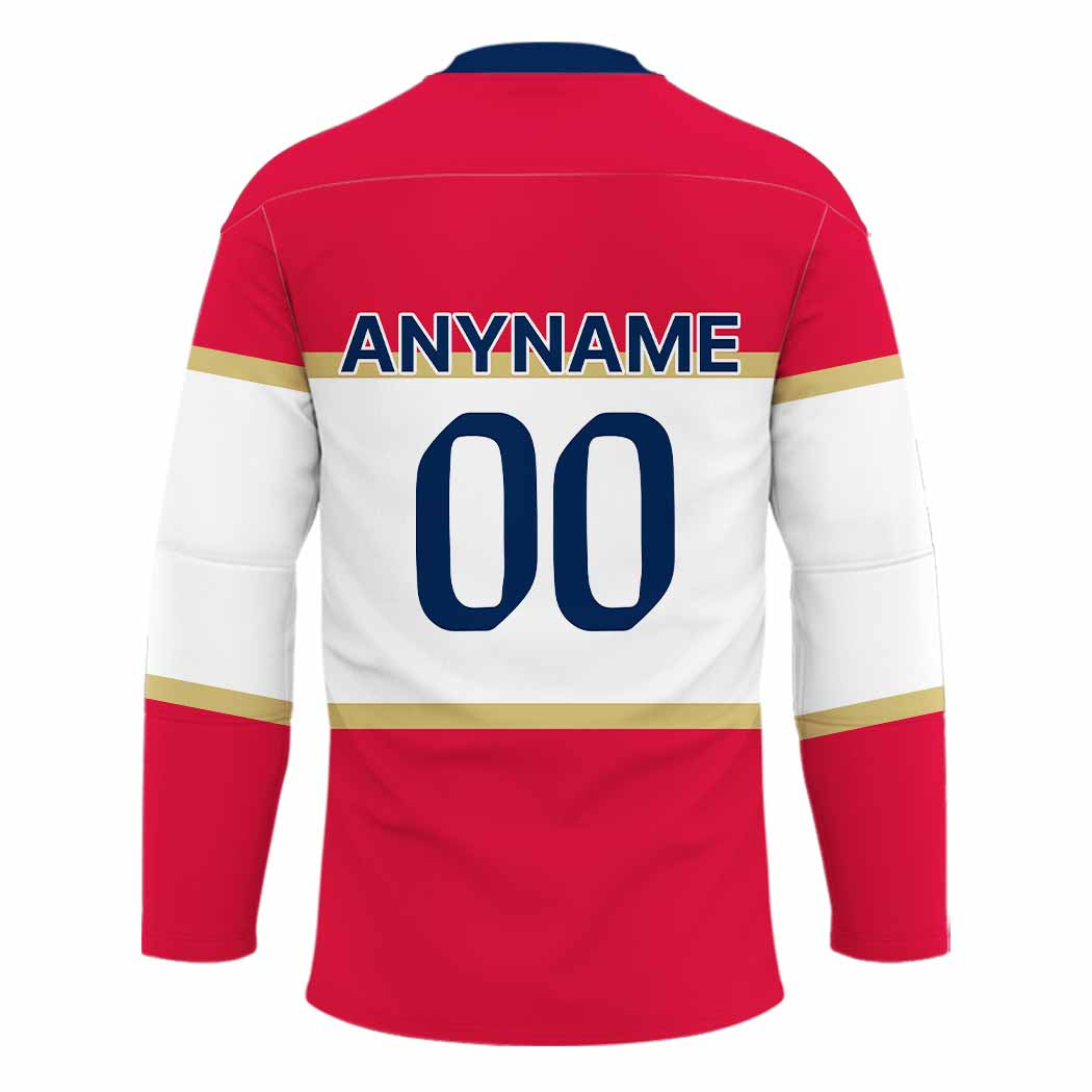Custom Logo Flat Gold Hockey Jersey Simple Style CTM09