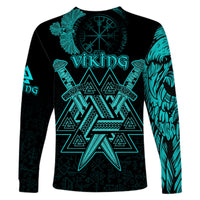 custom-viking-long-sleeve-shirt-valknut-raven-symbol-celtic-vegvisir-cyan-color