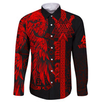 custom-viking-long-sleeve-button-shirt-valknut-raven-symbol-celtic-vegvisir-red-color