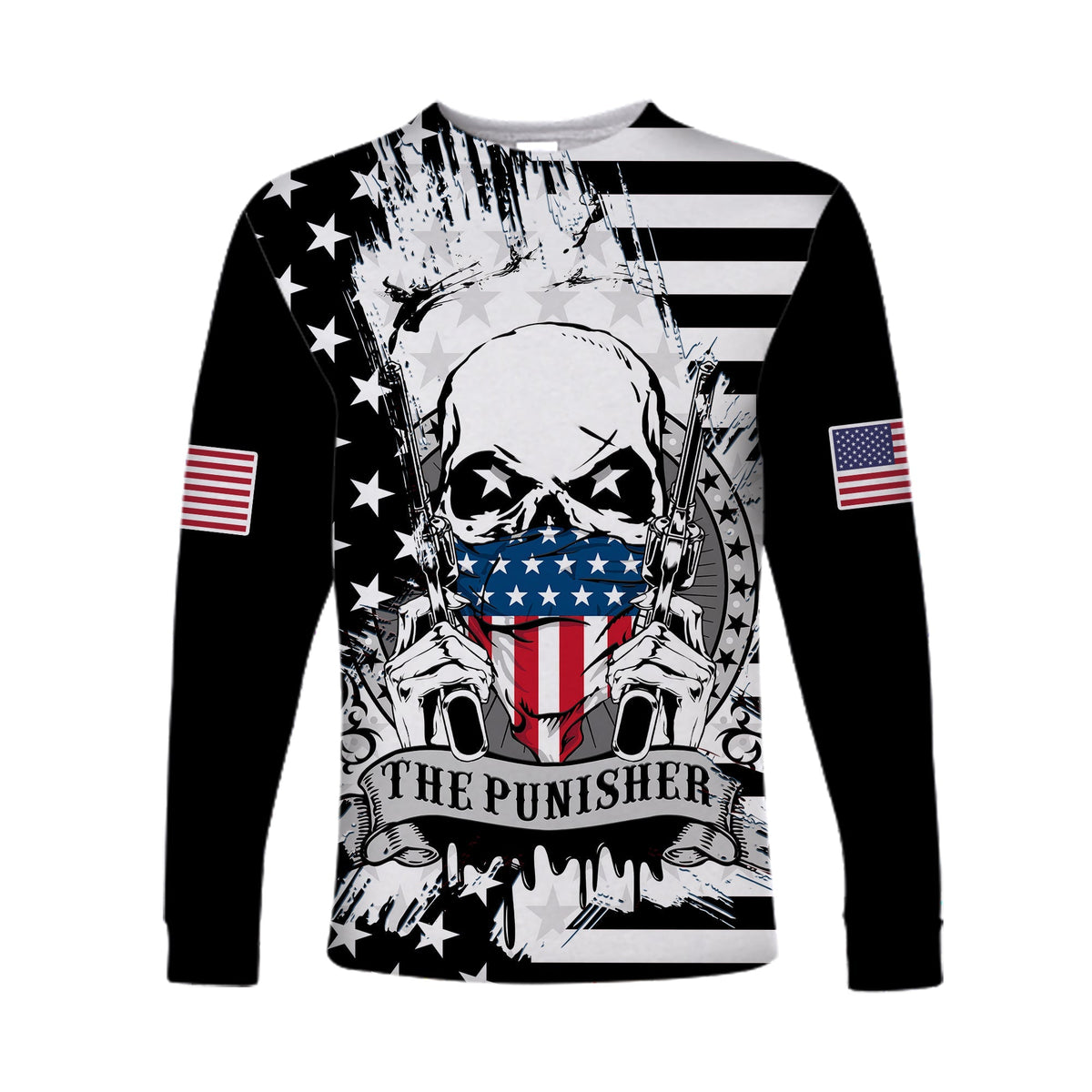 custom-america-long-sleeve-shirt-american-flag-punisher-skull-grunge-style