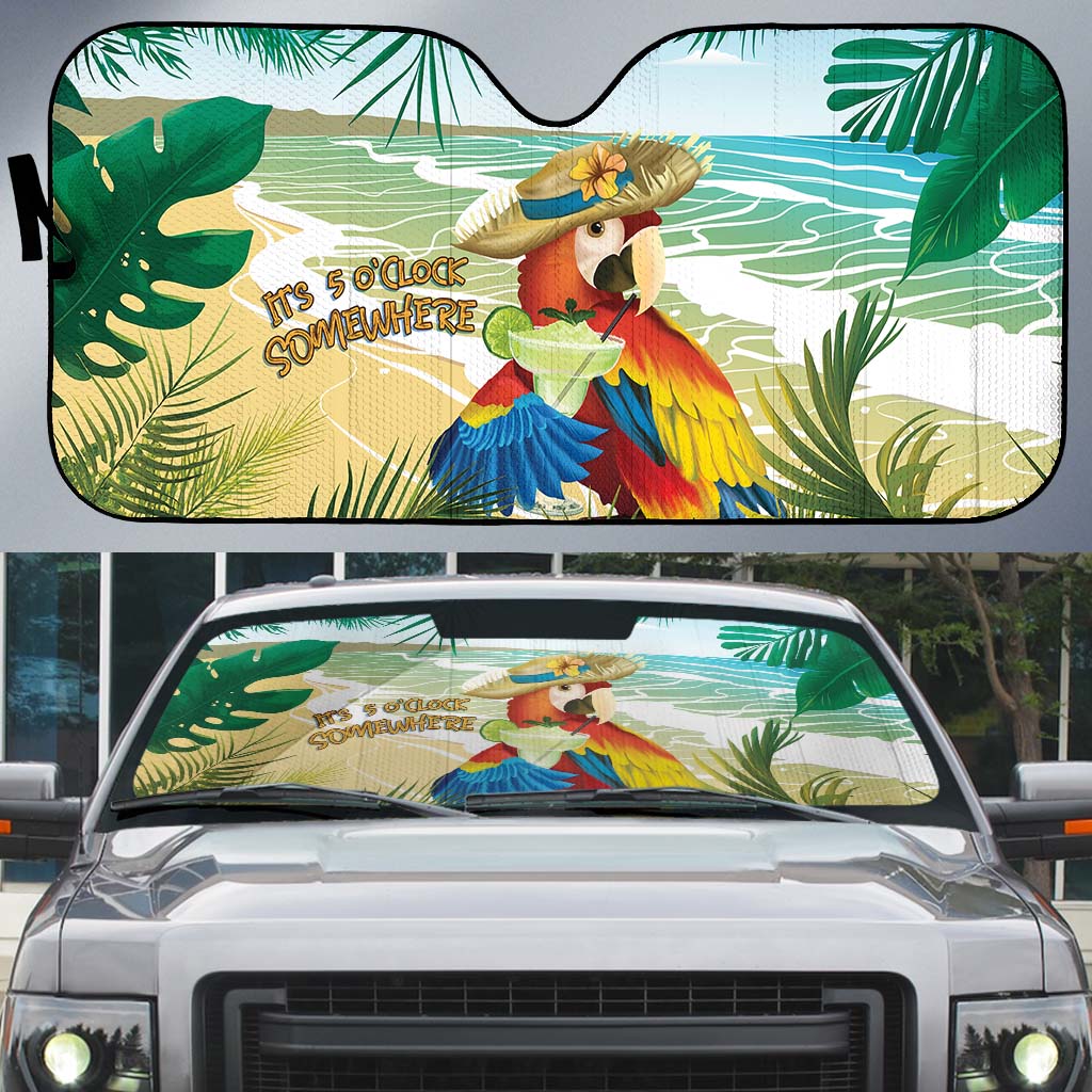 Aloha Hawaii It's 5 o'clock Somewhere Auto Sun Shade LT7